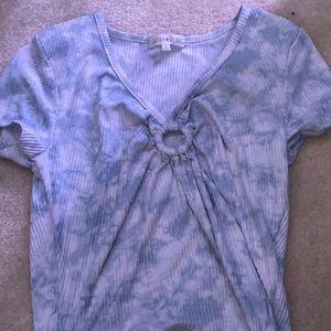 Blue and white shirt